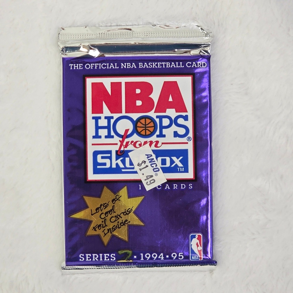 1994-95 NBA Hoops Series 2 SkyBox Basketball Card Pack Sealed 12 Cards Foil